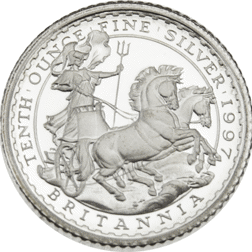 Pre-Owned 1997 UK Britannia 1/10oz Proof Silver Coin - VAT Free