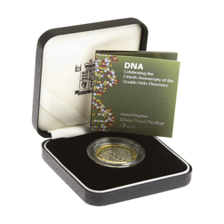 Pre-Owned 2003 UK 50th Anniversary Of DNA £2 Piedfort Proof Silver Coin - VAT Free