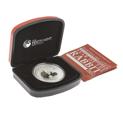 Pre-Owned 2011 Australian Gilded Lunar Rabbit 1oz Silver Coin - VAT Free
