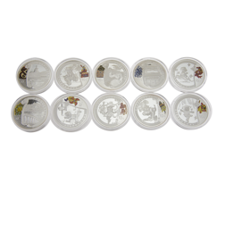 Pre-Owned 2008 Commemorative Beijing Olympics Proof Design Silver 10 Coin Collection - VAT Free