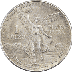 Pre-Owned 1982 Mexican Libertad 1oz Silver Coin - VAT Free