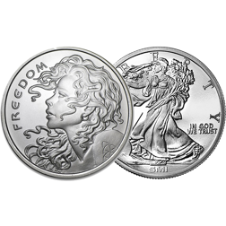 1oz Silver Round - Mixed Coins