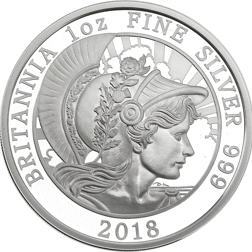 Pre-Owned 2018 UK Britannia 1oz Proof Silver Coin - VAT Free
