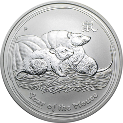 Pre-Owned 2008 Australian Lunar Mouse 1oz Silver Coin - VAT Free
