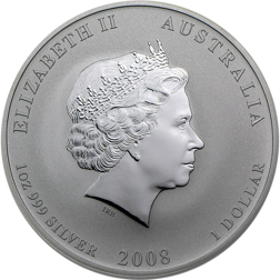 Pre-Owned 2008 Australian Lunar Mouse 1oz Silver Coin - VAT Free