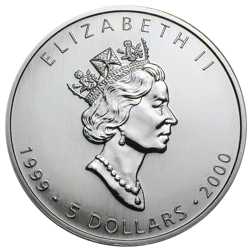 Pre-Owned 1999/2000 Canadian Maple 'Millennium Privy' 1oz Silver Coin - VAT Free