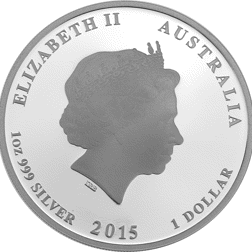 Pre-Owned 2015 Australian Lunar Goat 1oz Proof Silver Coin - VAT Free