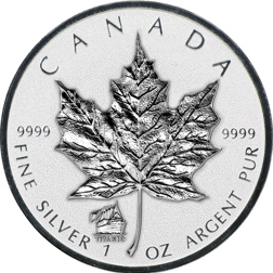 Pre-Owned 2012 Canadian Maple Titanic Privy 1oz Silver Coin - VAT Free