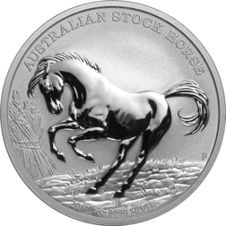 Pre-Owned Australian Stock Horse 1oz Silver Coin - Mixed Dates - VAT Free