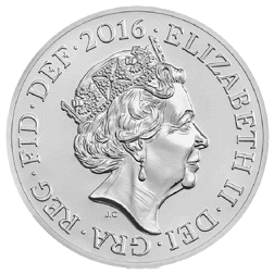 Pre-Owned 2016 UK Pride of Wales £20 Brilliant Uncirculated Fine Silver Coin - Carded - VAT Free
