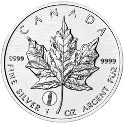Pre-Owned 2012 Canadian Maple Leaning Tower of Pisa Privy 1oz Silver Coin - VAT Free