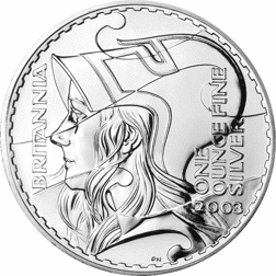 Pre-Owned 2003 UK Carded 1oz Britannia Silver Coin - VAT Free