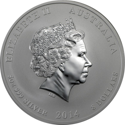 Pre-Owned 2014 Australian Lunar Horse 5oz Silver Coin - VAT Free