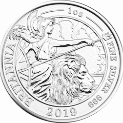 Pre-Owned 2019 UK Britannia Brilliant Uncirculated 1oz Silver Coin - VAT Free