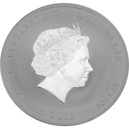 Pre-Owned 2013 Australian Lunar Snake 1oz Colourised Silver Coin - VAT Free