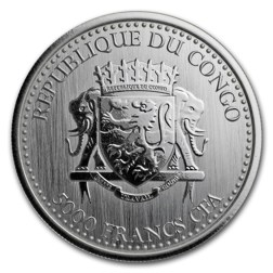 Pre-Owned Congo Silverback Gorilla 1oz Silver Coin - VAT Free - Mixed Dates