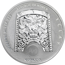 Pre-Owned 2018 South Korea Chiwoo Cheonwang 1oz Silver Round