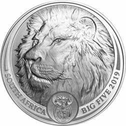 Pre-Owned 2019 South African 'Big Five' Lion 1oz Silver Coin - VAT Free