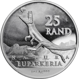 Pre-Owned 2019 South African 'Rise of the Dinosaurs' Euparkeria 1oz Silver Coin - VAT Free