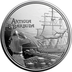 Pre-Owned 2019 Antigua & Barbuda 1oz Silver Rum Runner Coin - VAT Free