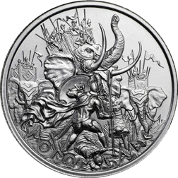 Pre-Owned Intaglio Mint 'Molon Labe' 1oz Silver Round