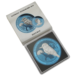 Pre-Owned 2019 Australian Kookaburra 'Space Blue' 1oz Silver Coin - VAT Free