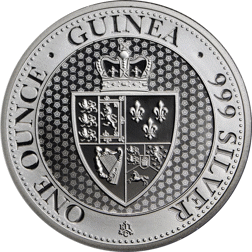 Pre-Owned 2019 St. Helena Spade Guinea Shield 1oz Silver Coin - VAT Free