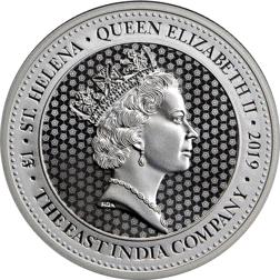 Pre-Owned 2019 St. Helena Spade Guinea Shield 1oz Silver Coin - VAT Free