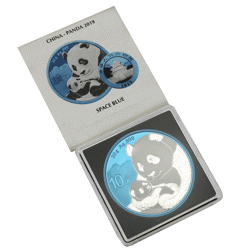 Pre-Owned 2019 Chinese Panda 'Space Blue' 30g Silver Coin - VAT Free