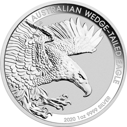 Pre-Owned 2020 Australian Wedge-Tailed Eagle 1oz Silver Coin - VAT Free