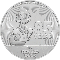 Pre-Owned 2019 Niue Disney 85 Years of Donald Duck 1oz Silver Coin - VAT Free