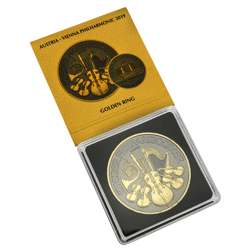 Pre-Owned 2019 Austrian Philharmonic 'Gold Gilded with Black Ruthenium' 1oz Silver Coin - VAT Free