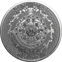 Pre-Owned Aztec Calendar 1oz Silver Round