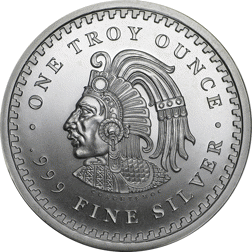 Pre-Owned Aztec Calendar 1oz Silver Round