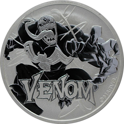 Pre-Owned 2020 Tuvalu Marvel Series - Venom 1oz Silver Coin - VAT Free