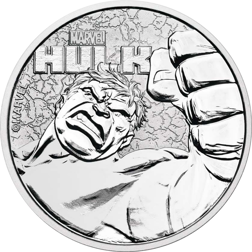 Pre-Owned 2019 Tuvalu Marvel Series - Hulk 1oz Silver Coin - VAT Free