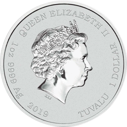 Pre-Owned 2019 Tuvalu Marvel Series - Hulk 1oz Silver Coin - VAT Free