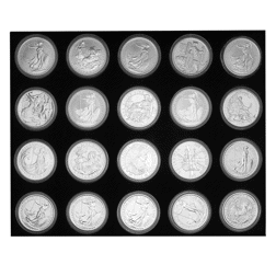 Pre-Owned 1998 - 2017 UK Britannia 1oz Silver 20-Coin Collection - VAT Free