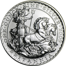 Pre-Owned 2009 UK Britannia 1oz Silver Coin - VAT Free