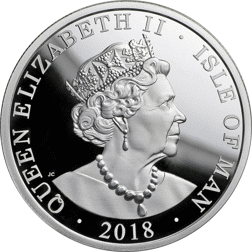 Pre-Owned 2018 Isle of Man Angel Proof Design 1oz Silver Coin - VAT Free