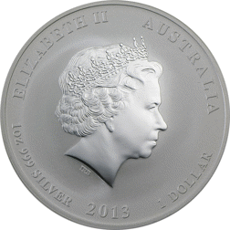 Pre-Owned 2013 Australian Lunar Snake 'Privy' Lion 1oz Silver Coin - VAT Free