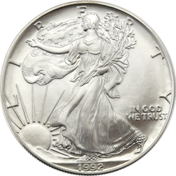 Pre-Owned 1992 USA Eagle 1oz Silver Coin - VAT Free