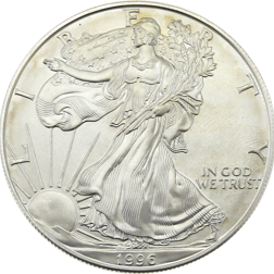 Pre-Owned 1996 USA Eagle 1oz Silver Coin - VAT Free