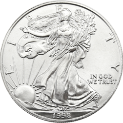 Pre-Owned 1998 USA Eagle 1oz Silver Coin - VAT Free