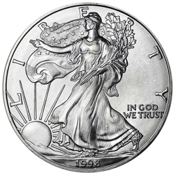 Pre-Owned 1998 USA Eagle 1oz Silver Coin - VAT Free