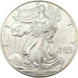 Pre-Owned 1999 USA Eagle 1oz Silver Coin - VAT Free