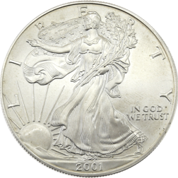 Pre-Owned 2001 USA Eagle 1oz Silver Coin - VAT Free