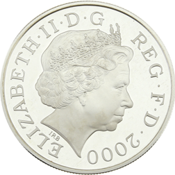Pre-Owned 1900-2000 Queen Mother Centenary Silver £5 Crown Coin - VAT Free