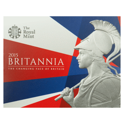 Pre-Owned UK 2015 Britannia Proof 1oz Silver Coin - VAT Free