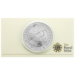 Pre-Owned 2010 UK Britannia 1oz Silver Coin - Carded Special Edition - VAT Free